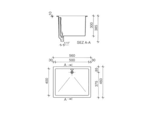 Zlew polipropylenowy 500x400x300 - obrazek 2