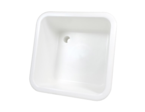 Zlew polipropylenowy 400x400x250 KAPPA PLUS biały